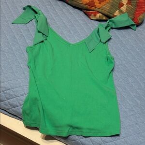 Women's Green Sleeveless Top